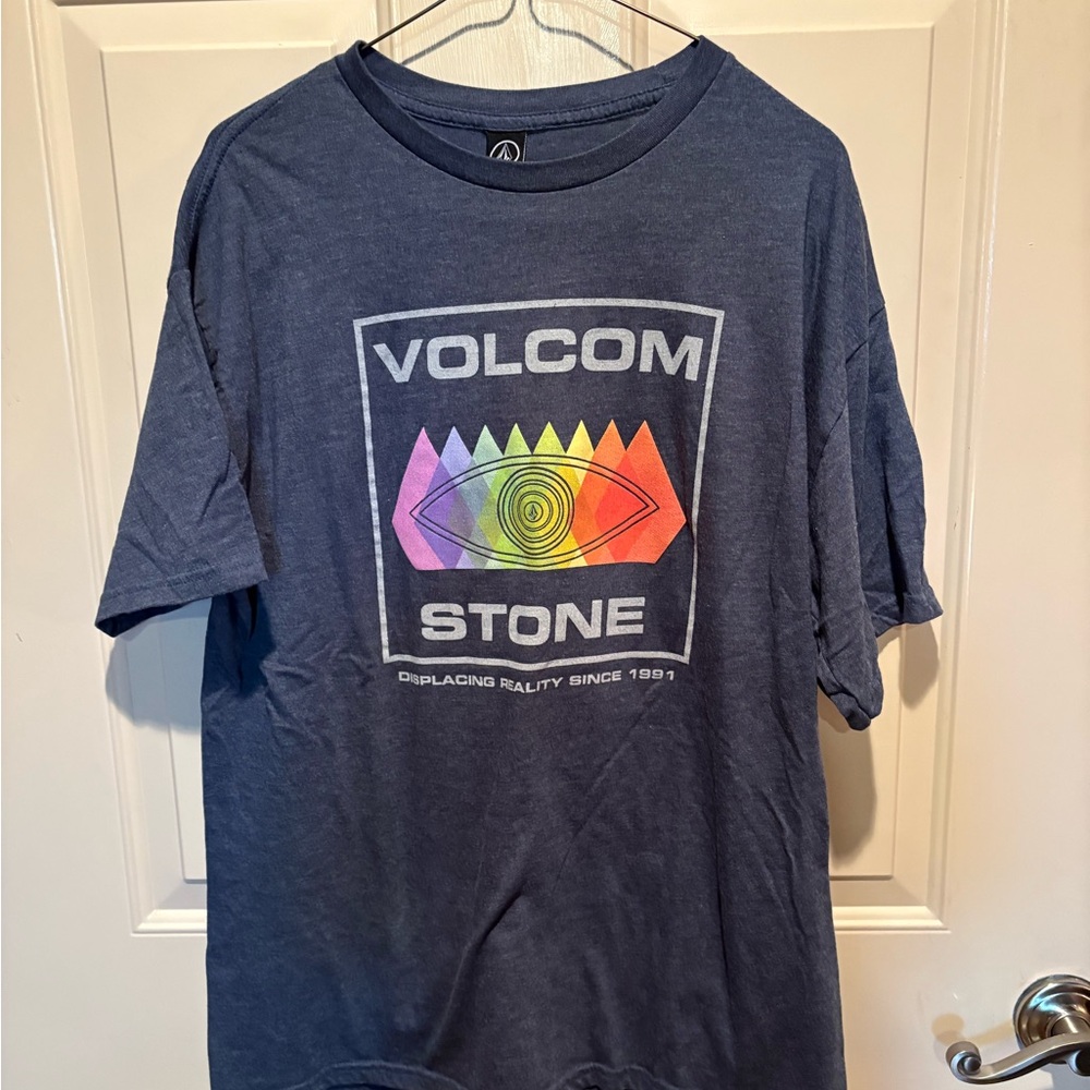 Volcom Navy Blue Tee with Logo